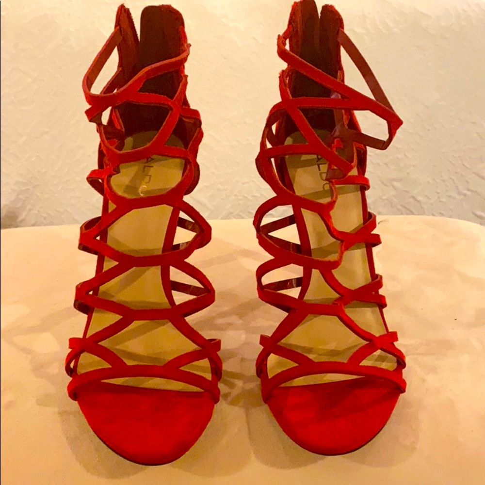 ALDO RED cage heels